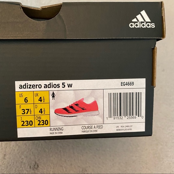 Adidas adios 5 Hot Coral Pink Reflective Sneakers - Picture 14 of 16